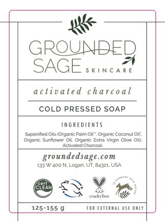 Activated Charcoal Soap Bar- Cold Pressed