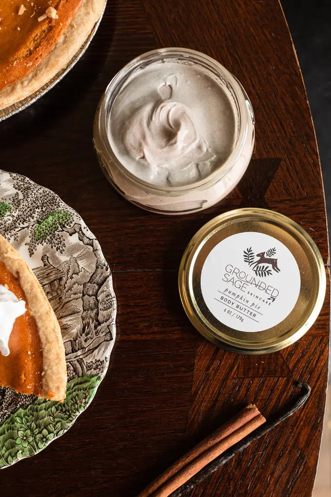 pumpkin pie scent shimmering oil based body butter autumn fall scented cream moisturizer canada