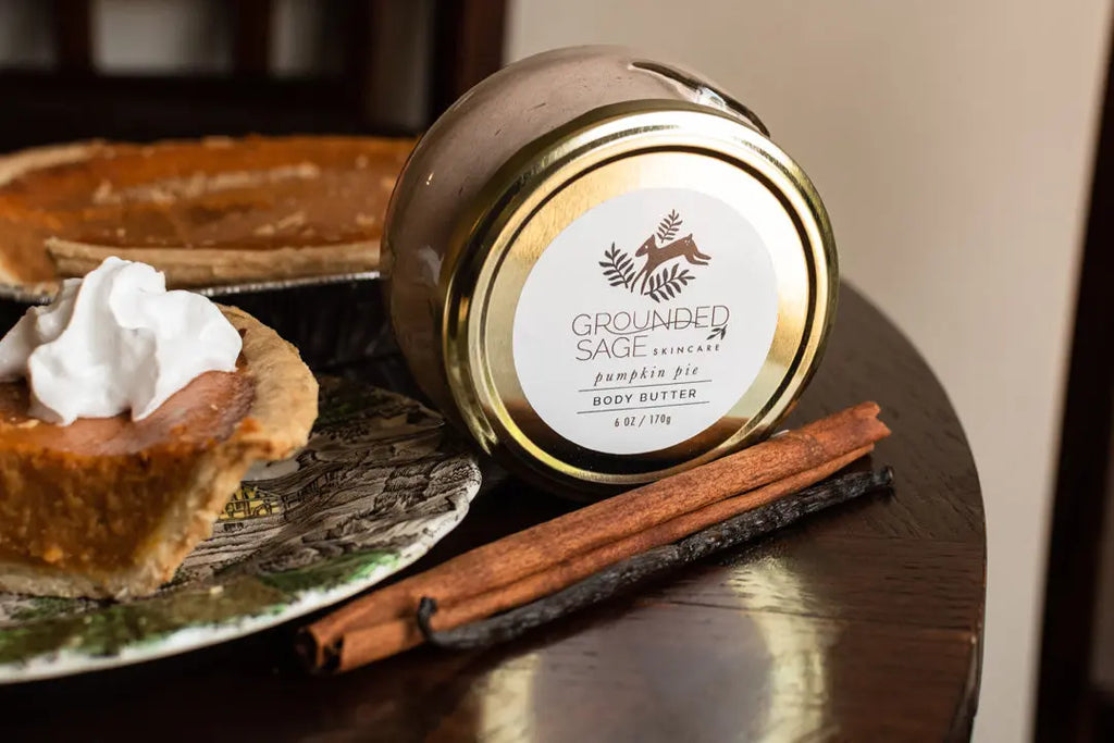 pumpkin pie scent shimmering oil based body butter autumn fall scented cream moisturizer canada