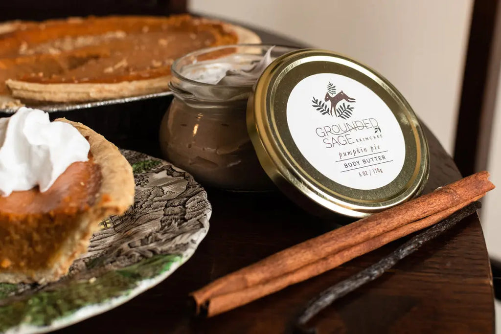 pumpkin pie scent shimmering oil based body butter autumn fall scented cream moisturizer canada
