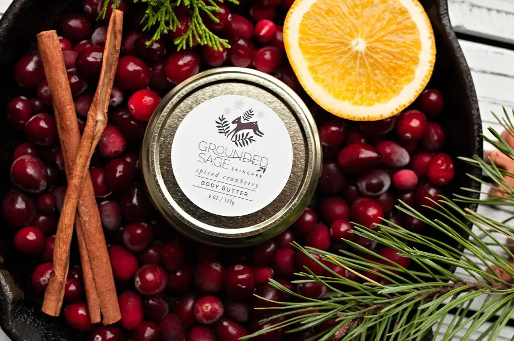 Spiced Cranberry Holiday Body Butter Grounded Sage Skincare