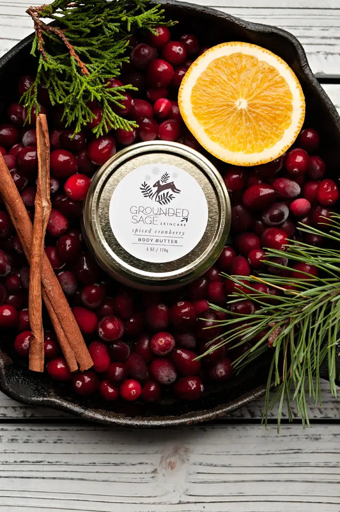 Spiced Cranberry Holiday Body Butter Grounded Sage Skincare