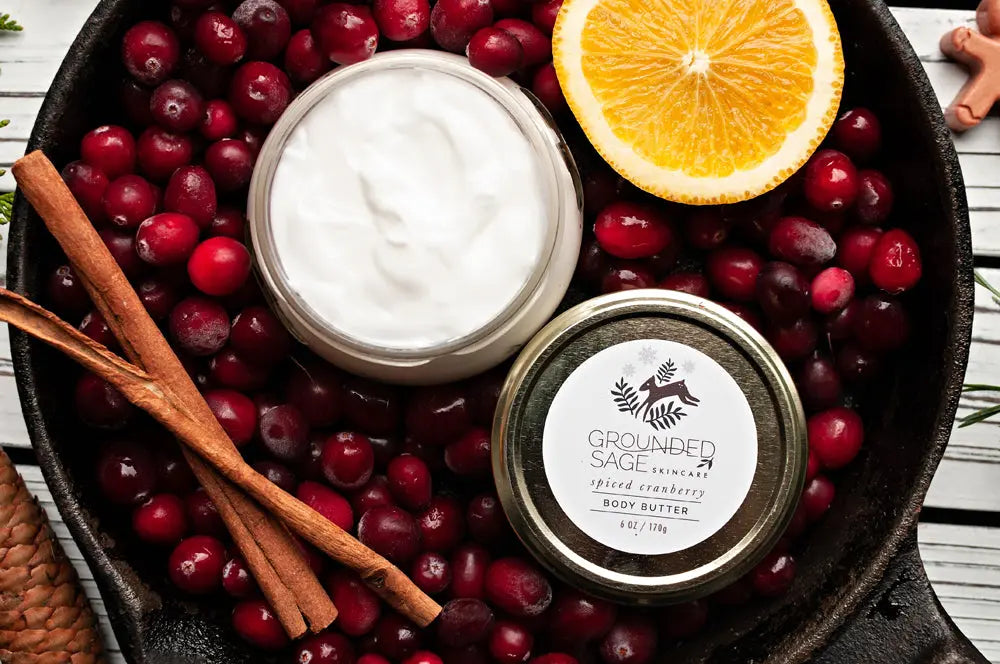 Spiced Cranberry Holiday Body Butter Grounded Sage Skincare