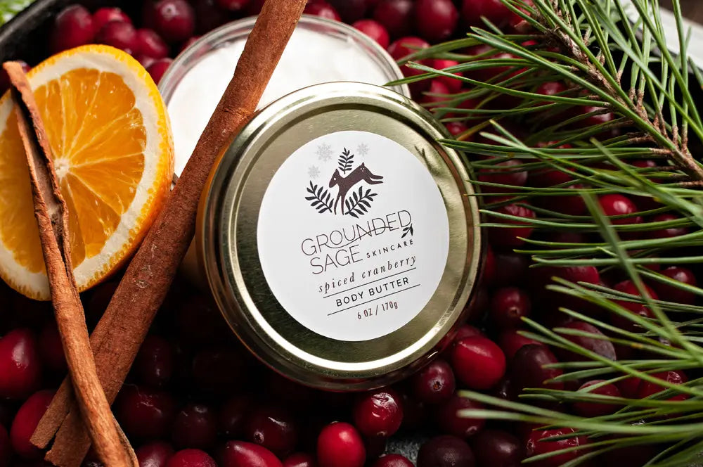 Spiced Cranberry Holiday Body Butter Grounded Sage Skincare