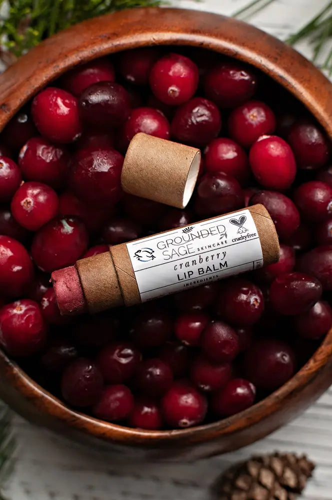Cranberry Tinted Lip Balm Grounded Sage Skincare