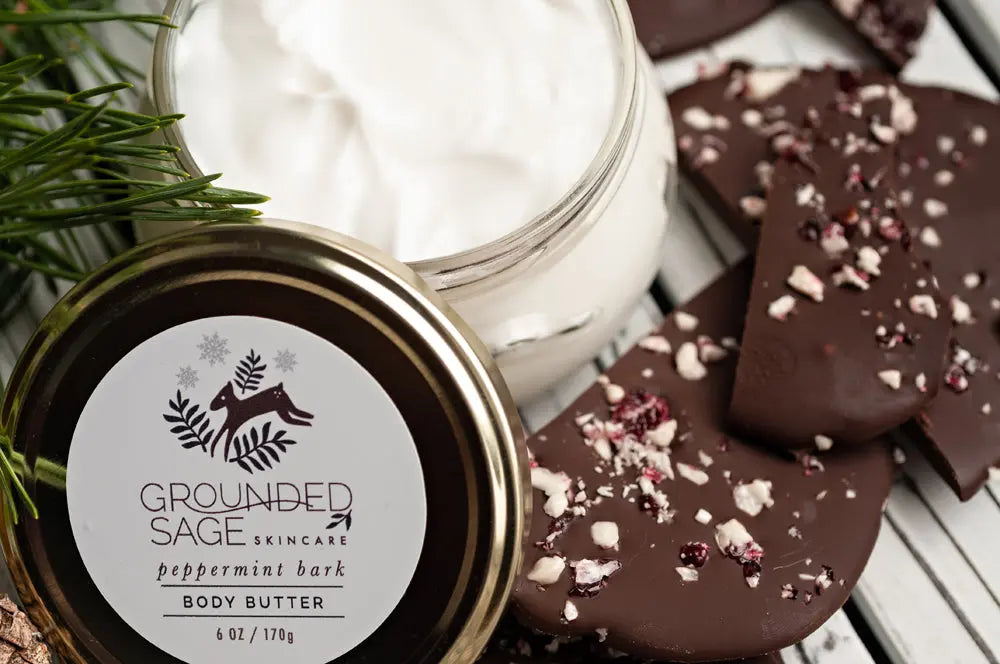 Peppermint Bark Holiday Body Butter Grounded Sage Skincare