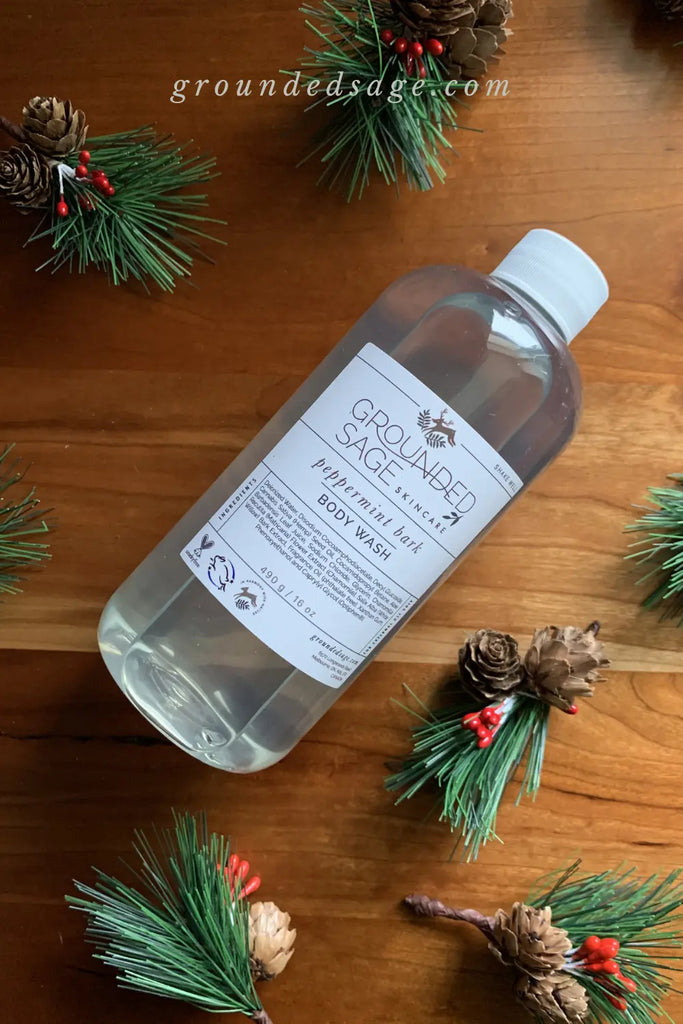 Peppermint Bark Holiday Body Wash Grounded Sage Skincare