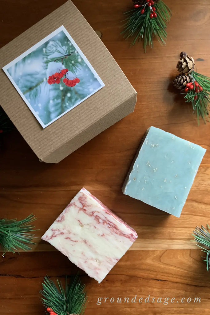 Handmade Holiday Soap Bundle - 2 pack Grounded Sage Skincare